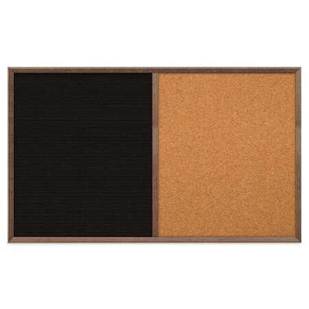 United Visual Products Slim Style Indoor Enclosed Corkboard, 18 UV501SC-GOLD-RUBBER